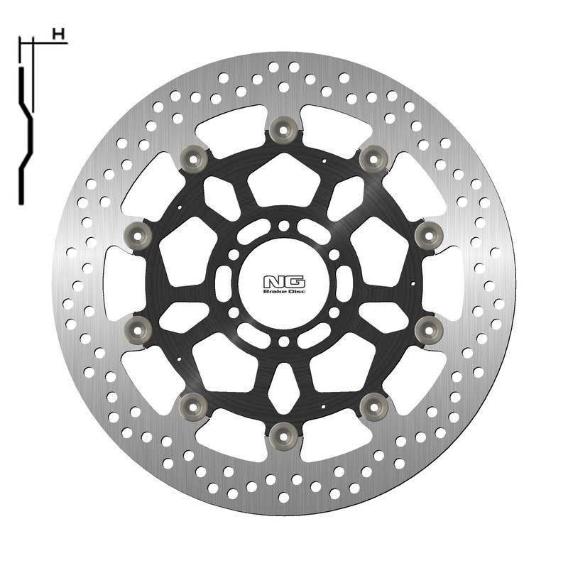 Disque de frein NG BRAKES rond flottant - ref 1790G