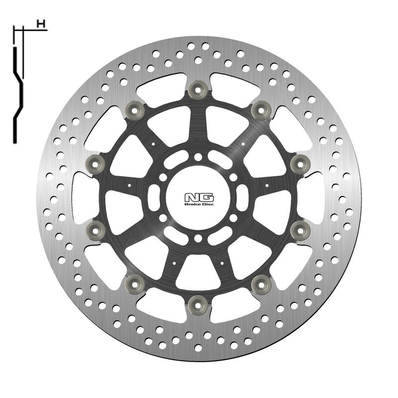 NG BRAKES okrągła pływająca tarcza hamulcowa - ref 1538G