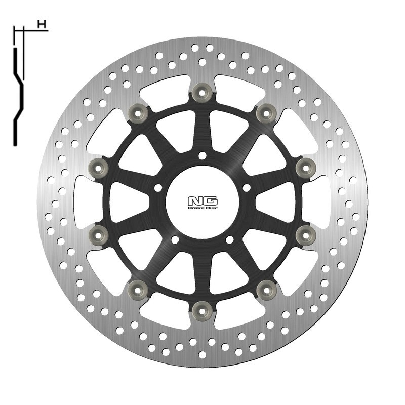 Disque de frein NG BRAKES rond flottant - ref 1796G
