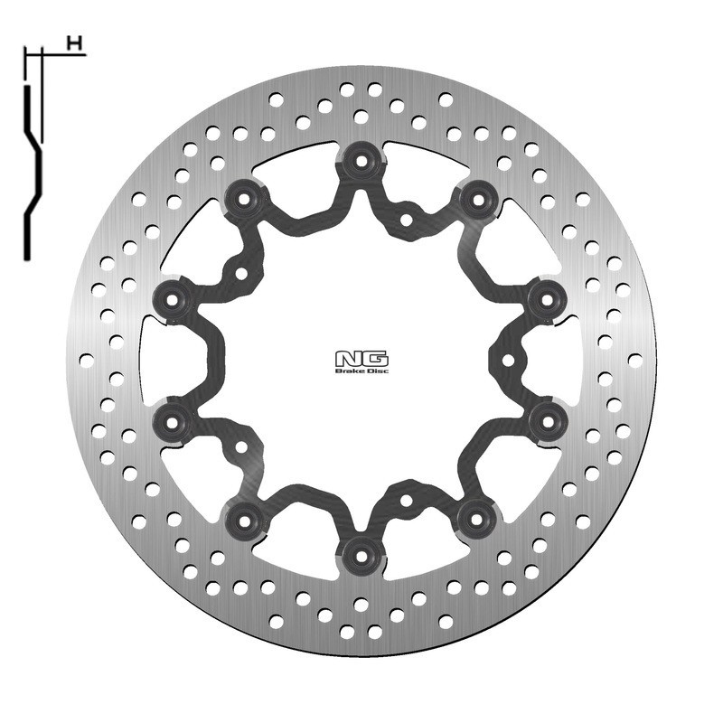 NG BRAKES okrągła pływająca tarcza hamulcowa - ref 1205