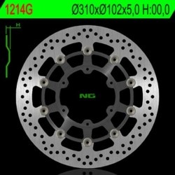 NG BRAKES ronde zwevende remschijf (aluminium middenstuk) - ref 1214G