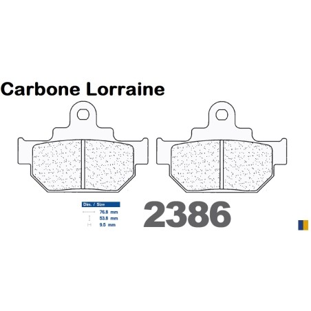 Pastiglie freno Carbone Lorraine tipo 2386 A3+