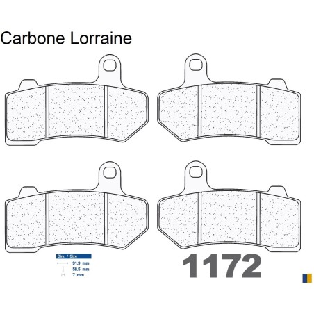 Przednie klocki hamulcowe Carbone Lorraine dla Harley Davidson 1690 Road King 2011-2016