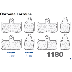Plaquettes Carbone Lorraine de frein avant - Yamaha YZF-R1 sans ABS 2007-2014