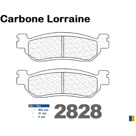 Pastiglie freno posteriore Carbone Lorraine per Yamaha YZF-R6 1999-2002