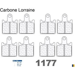 Plaquettes Carbone Lorraine de frein avant - Kawasaki ZZR 1400 /ABS 2006-2019