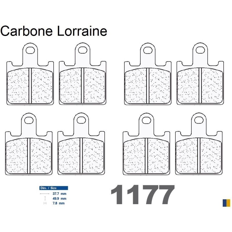 Przednie klocki hamulcowe Carbone Lorraine dla Kawasaki ZZR 1400 /ABS 2006-2019 Przednie klocki hamulcowe Carbone Lorraine dla Kawasaki ZZR 1400 /ABS 2006-2019