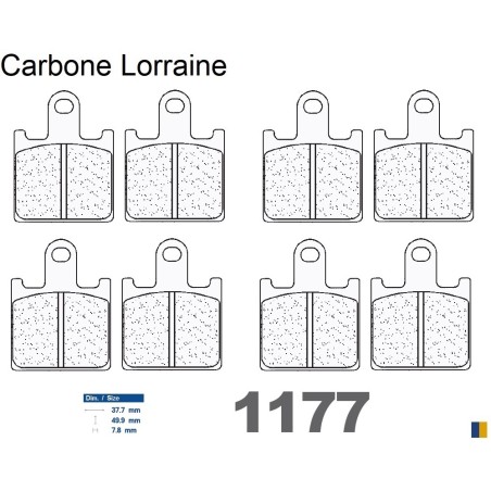 Carbone Lorraine front brake pads for Kawasaki ZZR 1400 /ABS 2006-2019