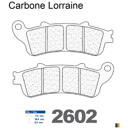 Plaquettes Carbone Lorraine de frein arrière - Honda CBR 1100 XX Blackbird 1997-1998