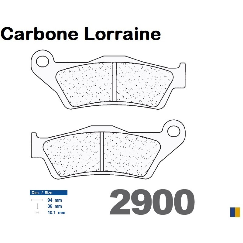 Plaquettes de frein Carbone Lorraine type 2900 RX3