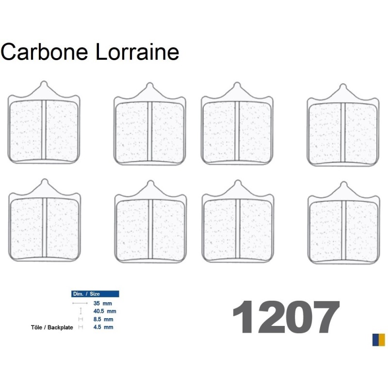 Carbone Lorraine front racing brake pads for BMW S 1000 RR 2009-2018 Carbone Lorraine front racing brake pads for BMW S 1000 RR 2009-2018