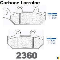 Plaquettes de frein Carbone Lorraine type 2360 A3+