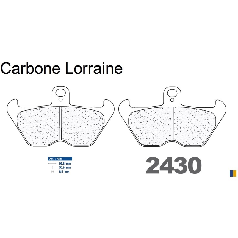 Pastiglie freno Carbone Lorraine tipo 2430 A3+ Pastiglie freno Carbone Lorraine tipo 2430 A3+