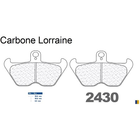 Pastiglie freno Carbone Lorraine tipo 2430 A3+