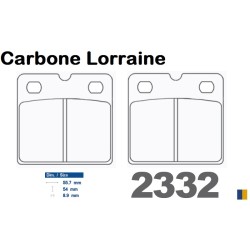 Pastiglie freno Carbone Lorraine tipo 2332 A3+