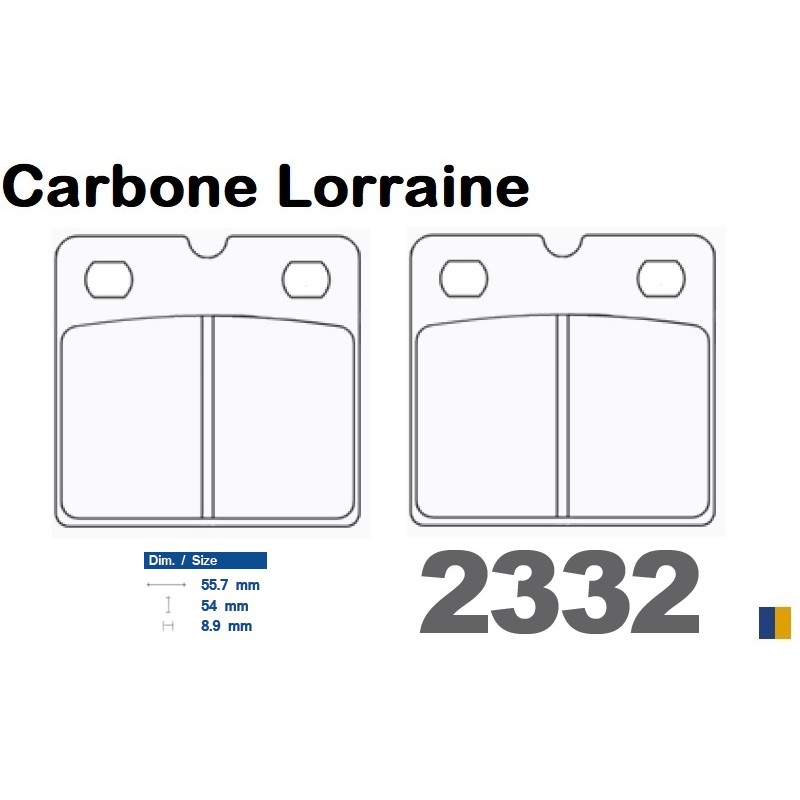 Plaquettes de frein Carbone Lorraine type 2332 A3+ Plaquettes de frein Carbone Lorraine type 2332 A3+