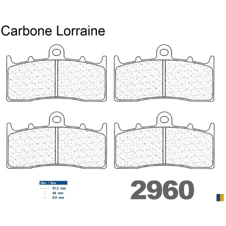 Plaquettes Carbone Lorraine de frein avant - BMW R1200 CL 2003-2004