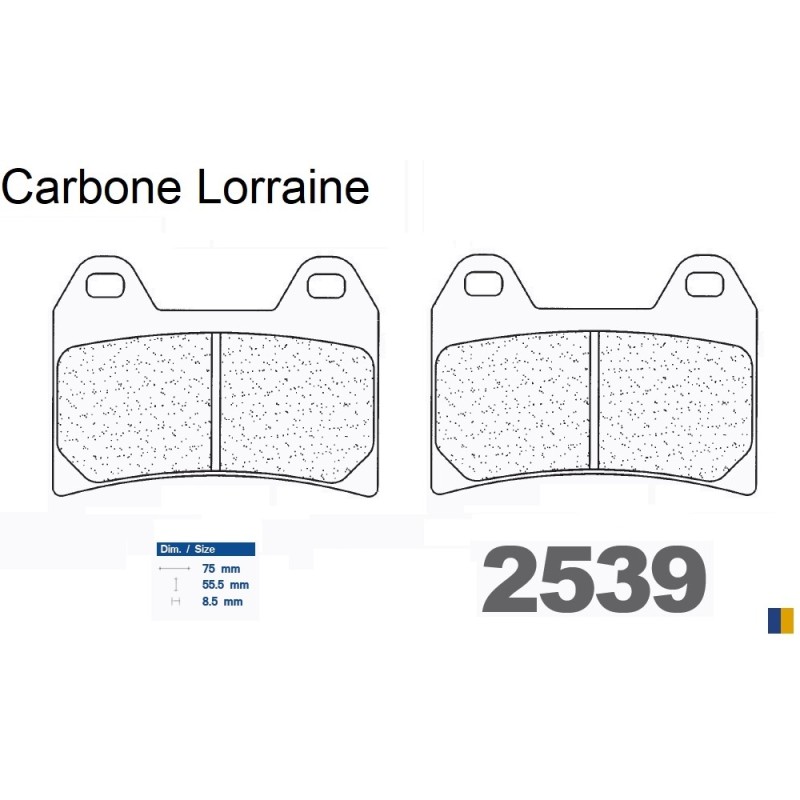 Carbone Lorraine front brake pads type 2539 XBK5 Carbone Lorraine front brake pads type 2539 XBK5