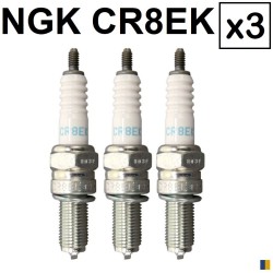 3 bougies NGK CR8EK pour Triumph 1050 Speed Triple 2005-2010
