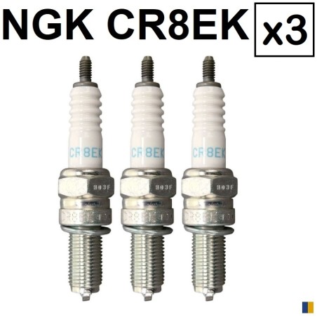 3 NGK tändstift CR8EK för Triumph 1050 Speed Triple 2005-2010