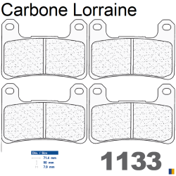 Carbone Lorraine remblokken vooraan voor Suzuki 600 / 750 GSX-R 2004-2010