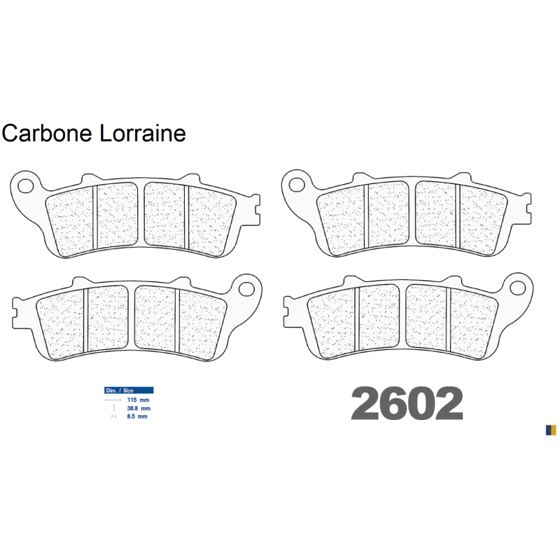 Pastiglie freno anteriore Carbone Lorraine per Honda VFR 800 Fi 1998-2001 Pastiglie freno anteriore Carbone Lorraine per Honda VFR 800 Fi 1998-2001