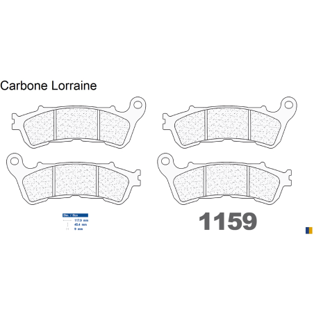 Plaquettes Carbone Lorraine de frein avant - Honda XL 700 Transalp ABS 2008-2012