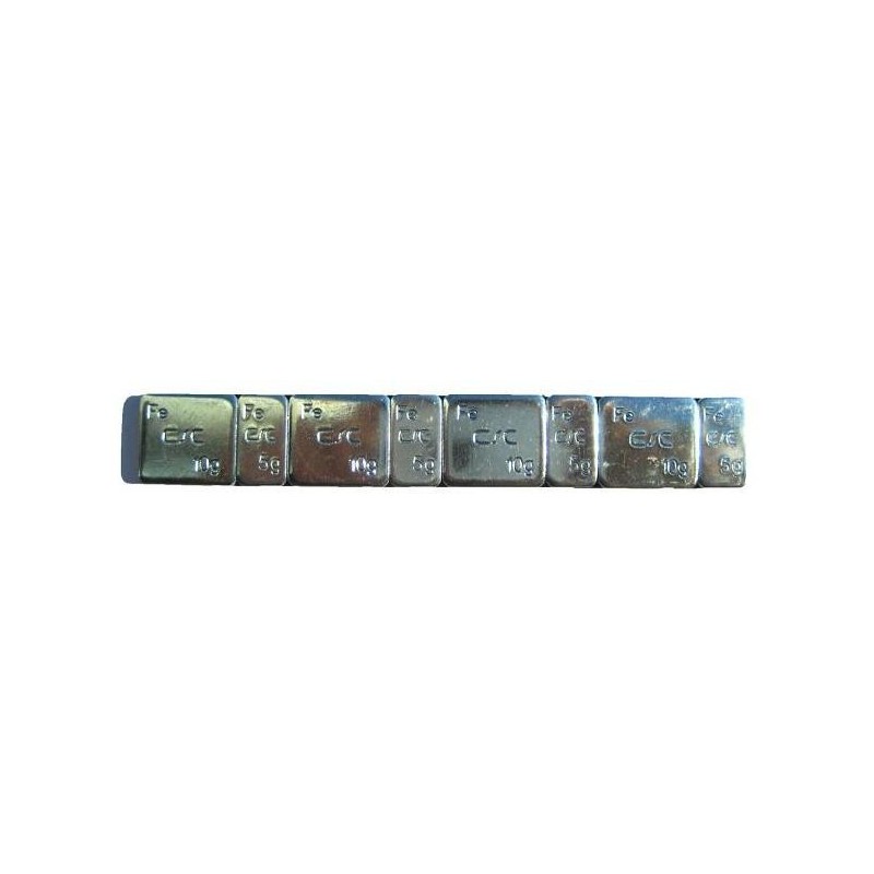 Masse d'équilibrage à coller chromée