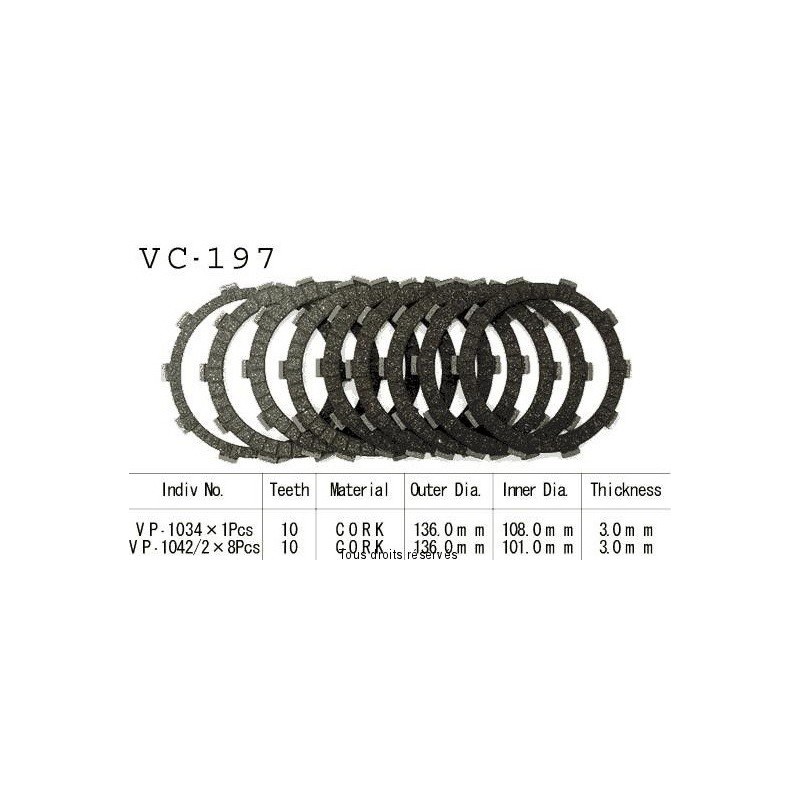 Clutch friction plates CB 600 Hornet 1998-2002 Clutch friction plates CB 600 Hornet 1998-2002